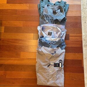 Izod / DSL -Cool and Dry- 22/37/38 -long sleeved- 4XLT Button Down/ EUC